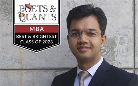 Poetsandquants 2023 Best And Brightest Mba Dr Rohit Singh Malan Iim