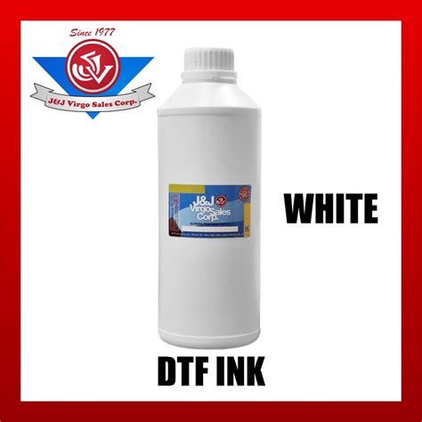 J J Virgo Sales Corp DTF Ink 1 Liter Colors C M Y K W Cyan Magenta