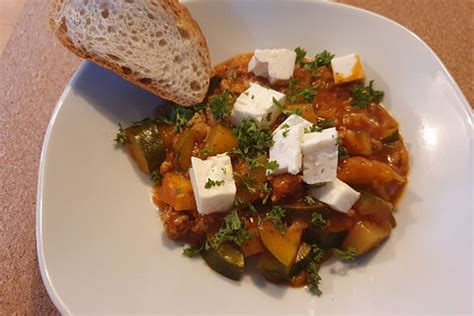 Zucchini Reis Topf Mit Hackfleisch Und Feta Von Rocky Chefkoch