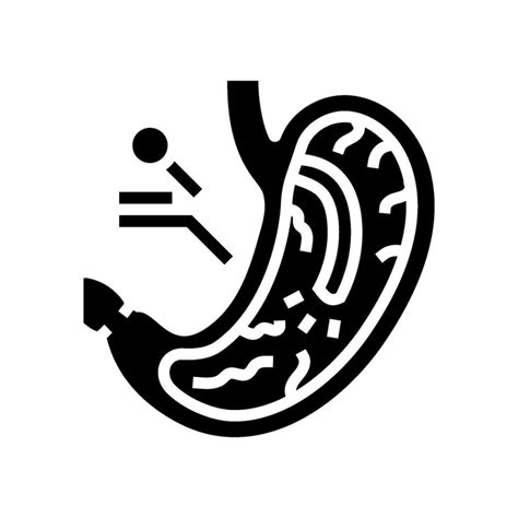 Gastroscopy Procedure Gastroenterologist Glyph Icon Vector Illustration