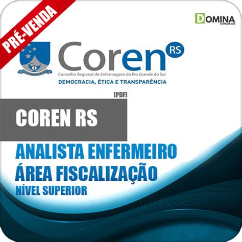 Apostila COREN RS 2018 Analista Enfermeiro Fiscalização