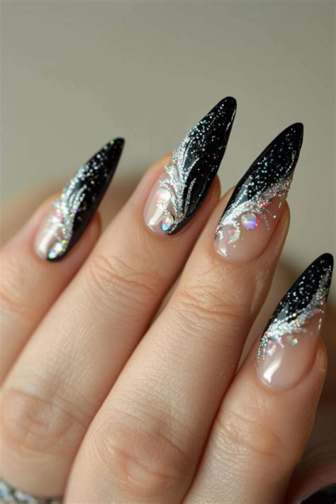 Nude And Black Tips Nail Designs For The Office Nail Designs Nail Art Xmas Nails