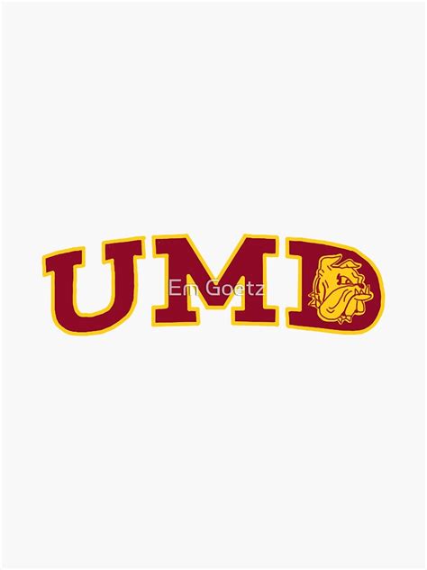 University Of Mn Duluth Bulldogs Sticker For Sale By Emilymxrgaret