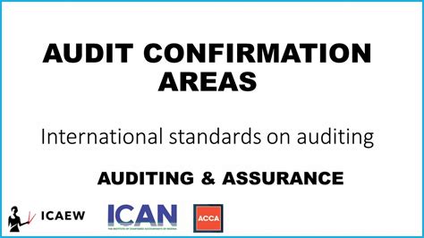 Auditing And Assurance Audit Confirmation Areas International Standards On Auditing Isa