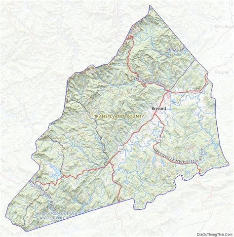 Map Of Transylvania County North Carolina A C Th Ng Th I