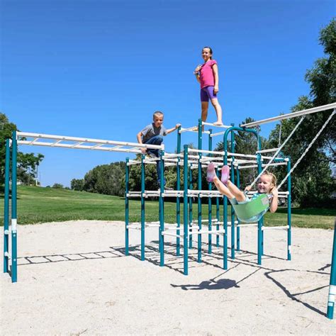 Activplay Base Camp Modular Jungle Gym With Swing Set And Monkey Bars