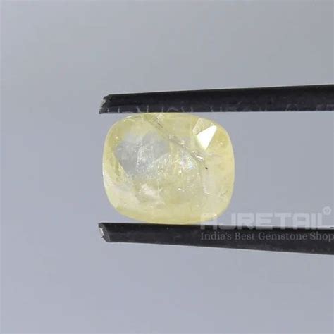 Astrology Ceylon To Carat Yellow Sapphire Gemstone Unheated