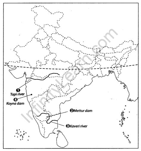 Cbse Class 10 Geography Map Work Chapter 3 Water Resources