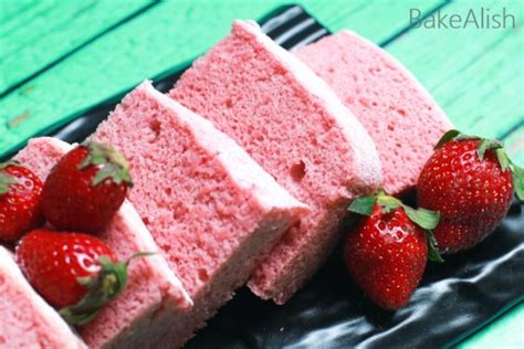 Strawberry Chiffon Cake Sponge Recipe By Bakealish