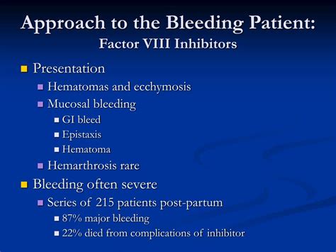 Ppt Approach To The Bleeding Patient Powerpoint Presentation Free