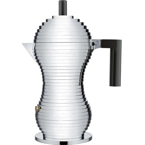 Vendita Alessi Caffettiera Espresso Tazze Alluminio Nero Pulcina