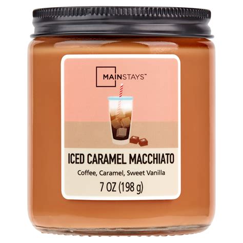 Mainstays Iced Caramel Macchiato Scented Single Wick Twist Jar Candle