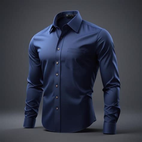 Premium Psd Dark Blue Shirt Psd On A Dark Background
