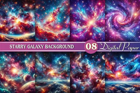 Starry Galaxy Background Bundle Graphic By Magic World · Creative Fabrica