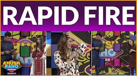 Rapid Fire Khush Raho Pakistan Season 9 TikTokers Vs Pakistan Star