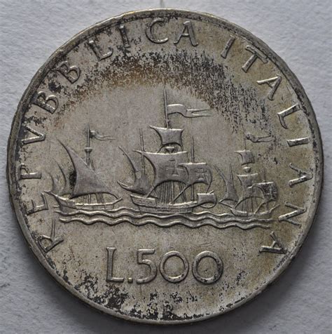 Repubblica Italiana Lire Navi Di Colombo Argento Rara Ebay