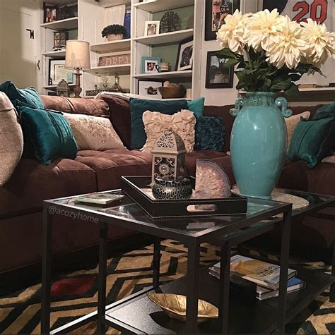 24 Luxury Teal and Brown Home Decor