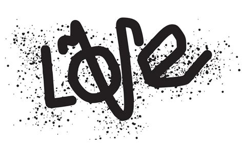 Spray Painted Graffiti Love Word Sprayed Isolated With A White