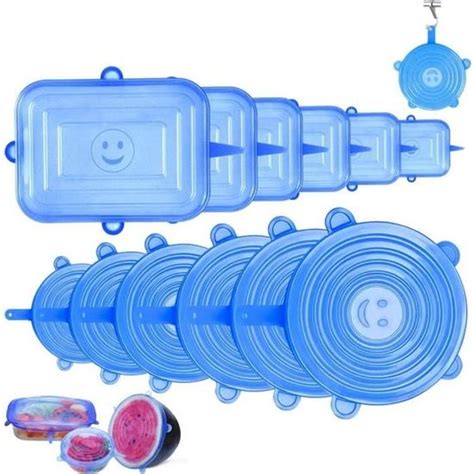 Couvercle Silicone Alimentaire Marque Modèle 12pcs Réutilisable