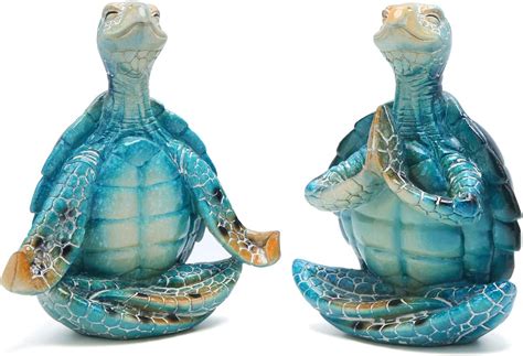 Amazon Pcs Sea Turtle Meditating Figurine Yoga Sea Turtle