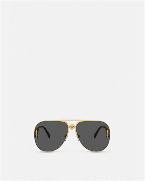 Medusa Biggie Pilot Sunglasses Beige Versace Us