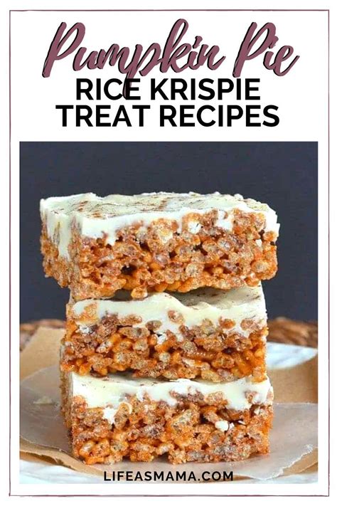 7 Perfect Pumpkin Rice Krispie Treat Recipes Pumpkin Rice Krispie