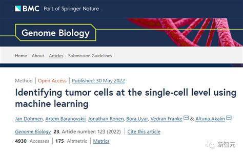 Nature子刊：ai算法破解癌细胞基因特征，准确率可达99 ！ 智源社区