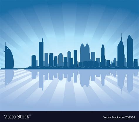 Dubai skyline Royalty Free Vector Image - VectorStock