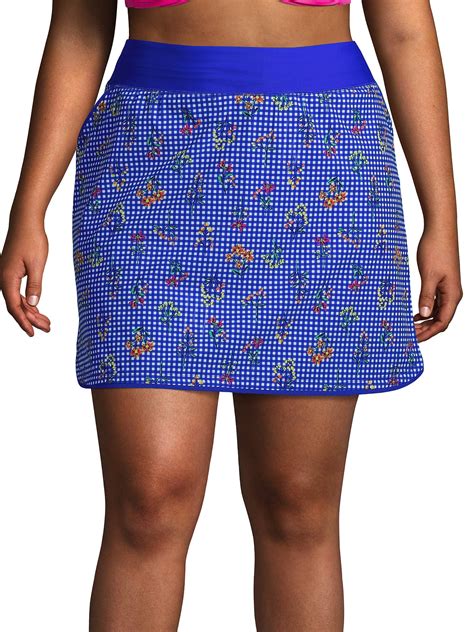 Lands End Womens Plus Size Quick Dry Elastic Waist Active Board Skort