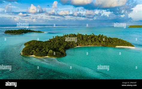 Aerial Of Little Islands Cocos Keeling Islands Australian Indian