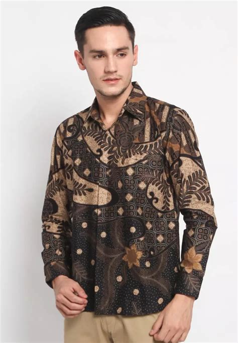 Jual ABIROY Kemeja Batik Pria Premium Slimfit Elegant Modern Lengan