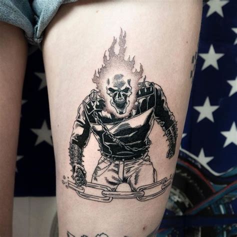 Ghostrider Tattoo By Mike End Comicbook Movie Ink