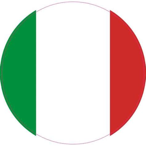 4x4 Round Italy Flag Sticker Vinyl Vehicle Decal Travel Hobby Stickers