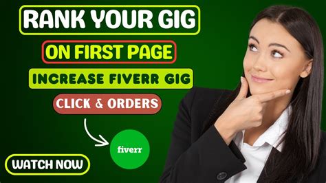 How To Rank Fiverr Gig On First Page How To Increase Fiverr Gig Click