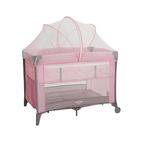 Berço Cercado Portátil Para Bebê Sleep Até 18kgs Rosa Voyage Leroy Merlin