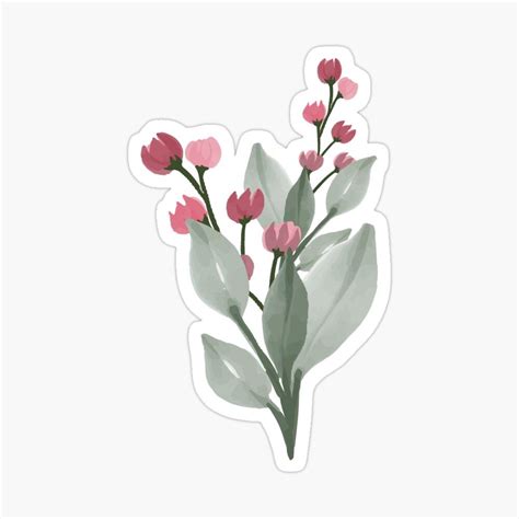 The Colorful Watercolor Flowers Nice Flower Sticker For Sale By