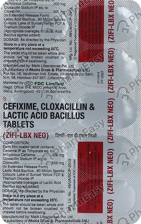 Zifi Lbx Neo Strip Of Tablets Uses Side Effects Price Dosage