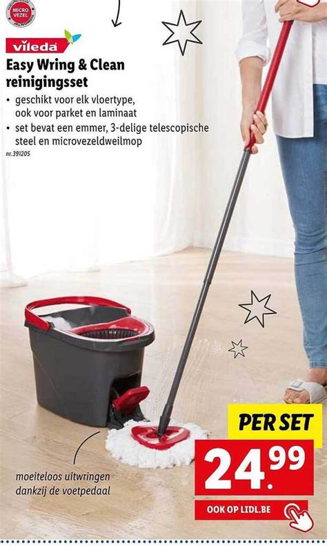 Vileda Easy Wring Clean Reinigingsset Promotie Bij Lidl