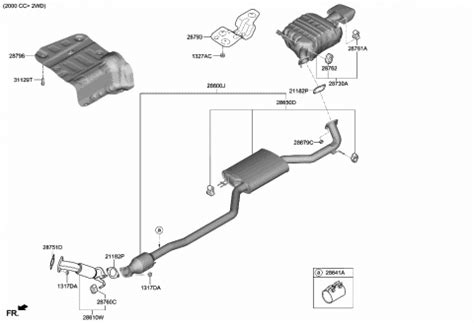 Muffler Exhaust Pipe Hyundai Santa Fe