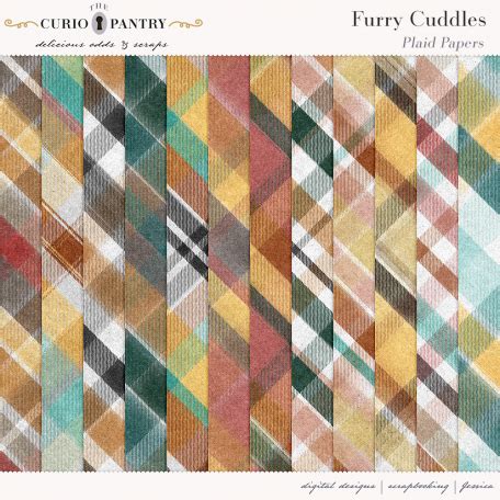 Furry Cuddles Plaid Paper By Jessica Dunn Graphics Kit