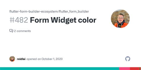 Form Widget color · Issue #482 · flutter-form-builder-ecosystem/flutter ...