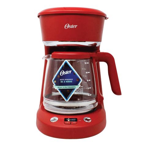 Cafetera Programable 12 Tazas Filtro Permanente Rojo Oster Bvstdcp12r