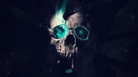 artwork, skull, neon, digital art, HD Wallpaper | Rare Gallery