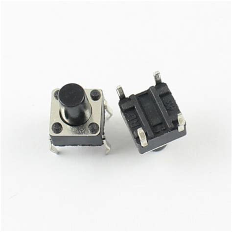 Pcs Momentary Tactile Tact Push Button Switch Pin Dip X X Mm High