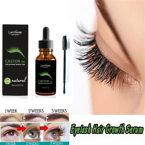 10ml Castor Oil Eyelash Hair Growth Serum For Eyelash Growth Lifting Eyelashes Thick Eyebrow