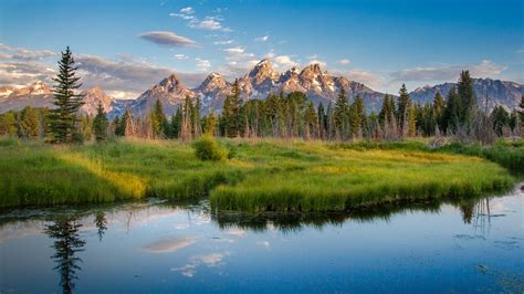 Fondos de pantalla naturaleza paisaje Árboles agua cielo Nubes