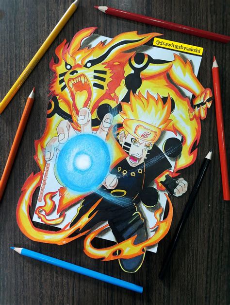 Naruto × Kurama Fanart 🧡💥 : r/NarutoGifsMe