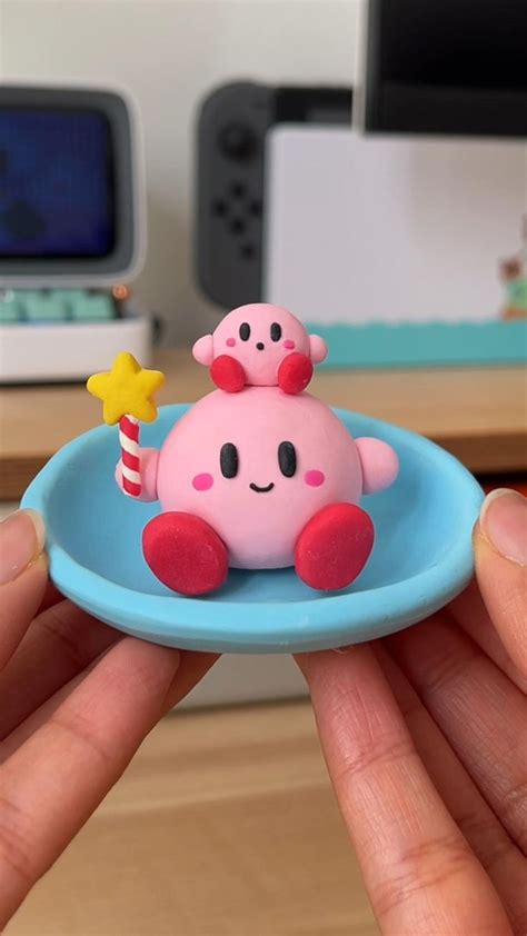 Kirby Trinket Dish Diy 💞 Clay Crafts Polymer Clay Crafts Clay Charms