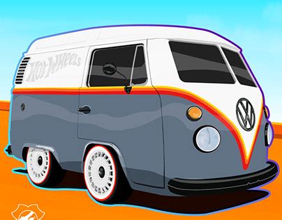 Hot Wheels Kool Kombi By Juca Vector Car Illustration Car Illustration Hot Wheels Illustration