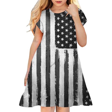 Kali Store Summer Dress Girls Th Of July Dress American Flag Skirt